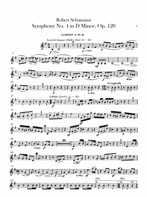 Clarinet 2 (with bar numbers)