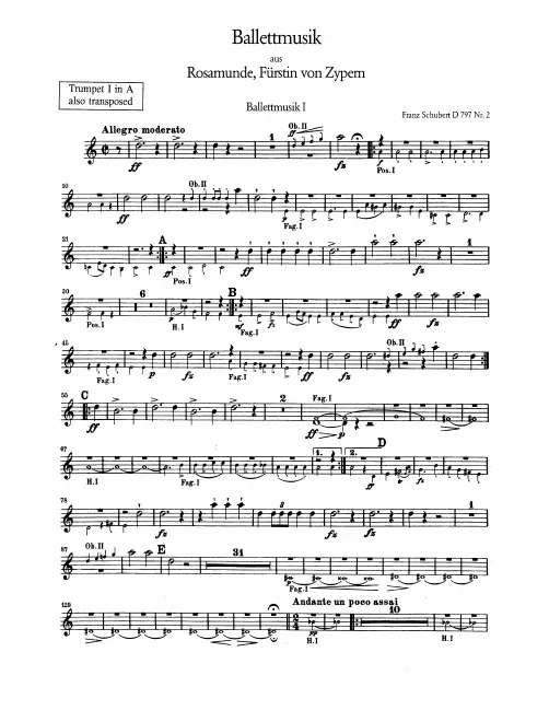 Trumpet 1, 2 (A) (also B transp.)