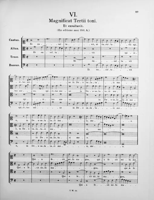 Magnificat Tertii toni (even verses)