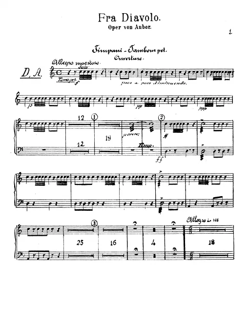Timpani/Snare Drum/Tambourine/Bell (F)
