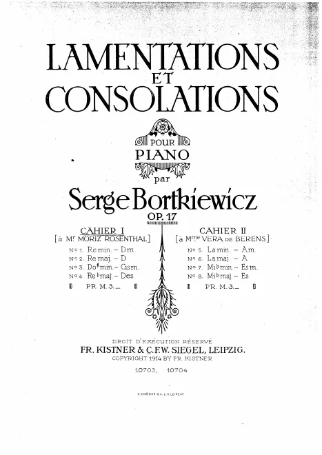 Cahier I (Nos.1-4, Complete Score)