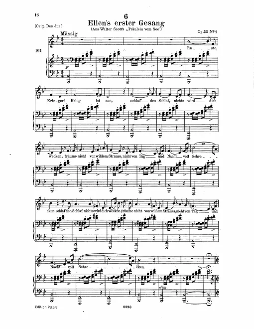 Complete Score (Low Voice, transposed to )