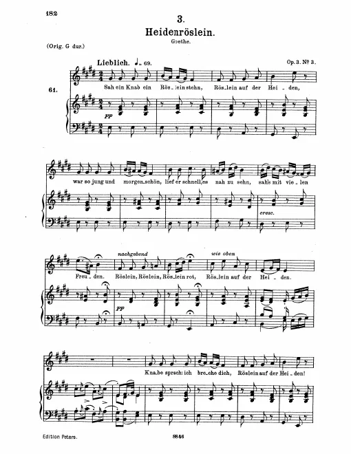 Complete Score (medium voice, transposed to )