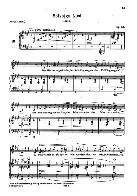 Complete Score (transposed down to )