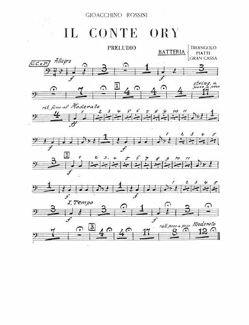 Percussion (Triangle, Cymbals, Bass Drum)