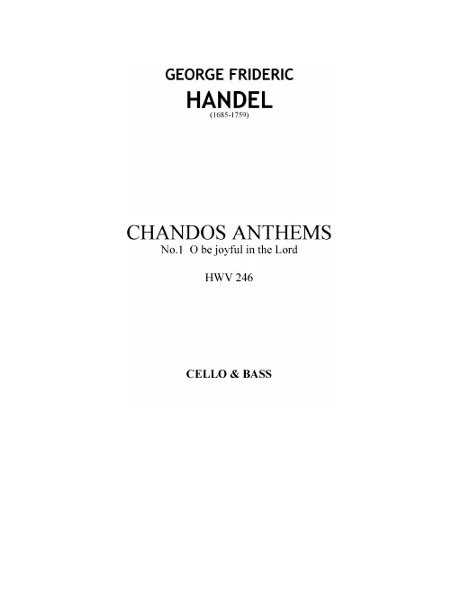 Cellos and Basses