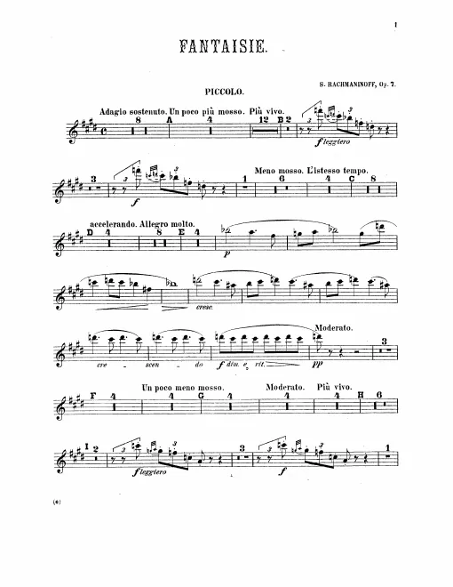 Piccolo, Flute 1, 2