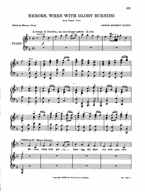 40. Aria: Heroes, when with glory burning (alto)