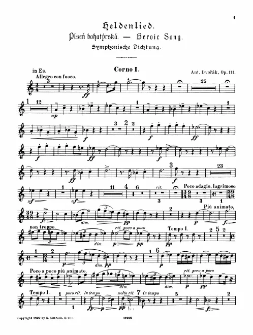 Horn 1, 2, 3, 4 (B, E, E, F)