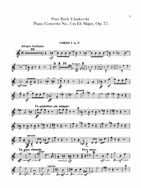 Horn 1, 2, 3, 4 (F)