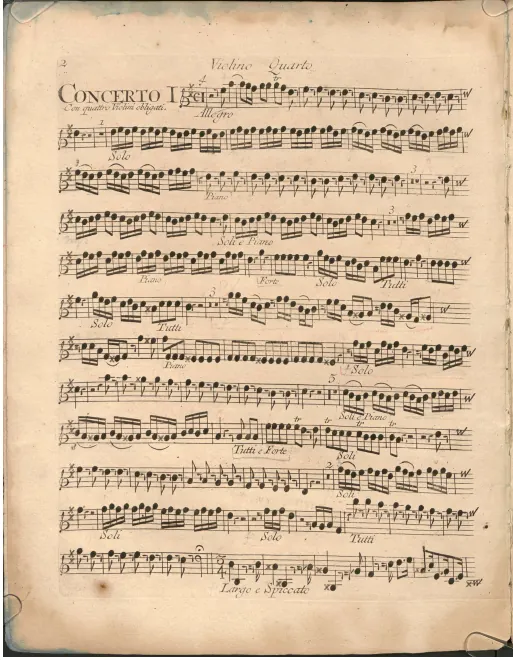 Violins IV (solo and ripieno)