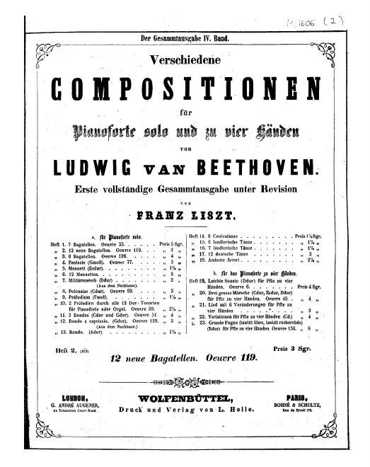 Heft 2. 11 Bagatelles, Op.119
