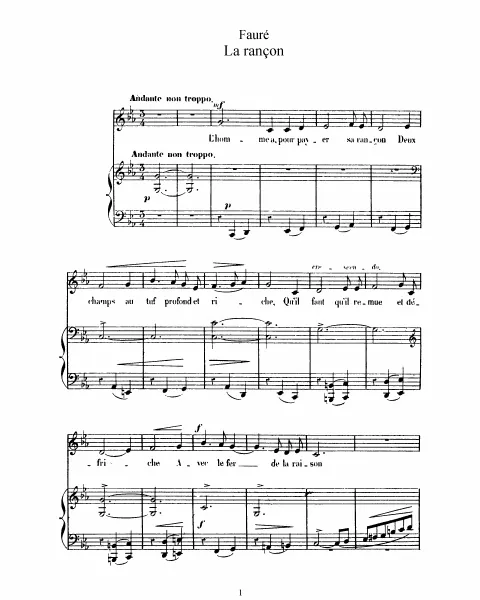 2. La rançon (C minor, original key)