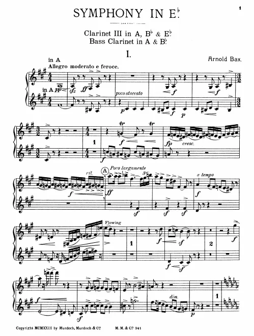 Clarinet 3 (A/B♭/E♭)/Bass Clarinet (A/B♭)