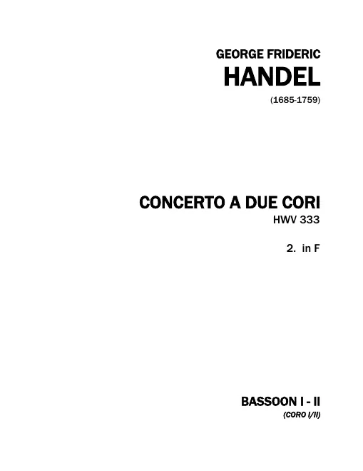 Bassoon (Chor I/II)