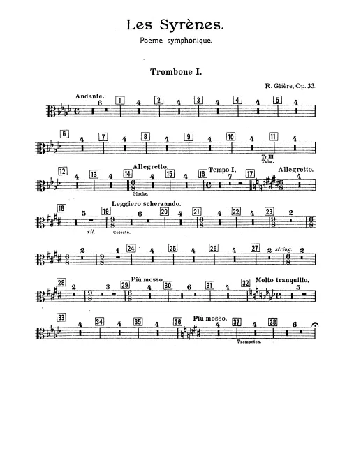 Trombone 1, 2, 3, Tuba
