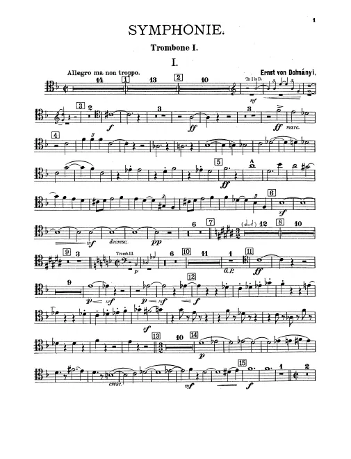 Trombone 1, 2, 3, Tuba