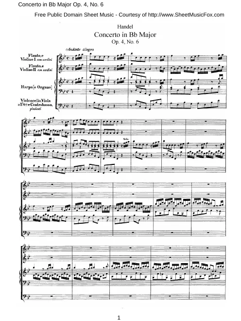 Concerto No.6 in B major, HWV 294