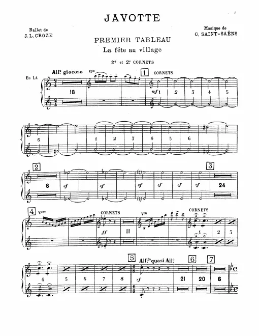 Cornet 1/2 (A), 3/4 (B)