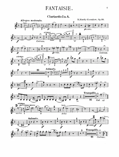 Clarinet 1, 2 (A)