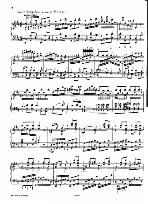 Excerpt: Variations-Studie nach Mozart, 1.