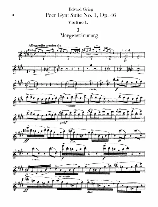 Violins I, II