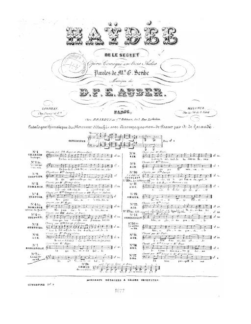 No.7 bis , Barcarolle: "Ah! que la nuit est belle" (Act I, No.5c), A major