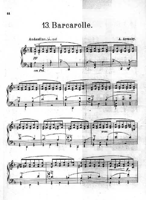 11. Barcarolle in