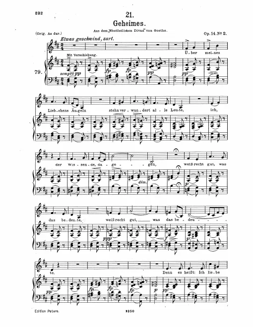 Complete Score (very low voice, transposed to )