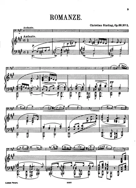 No.5 Romanze, Piano Score