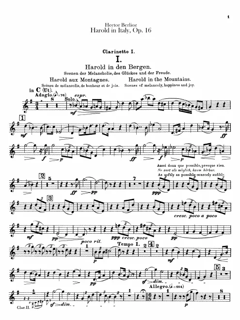 Clarinet 1 (C, A)