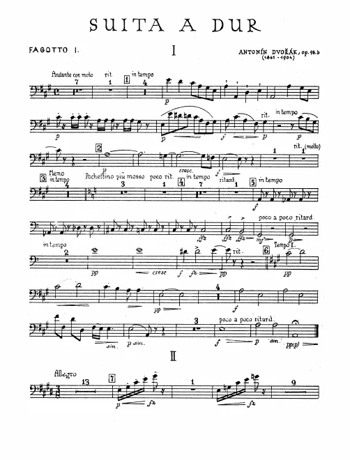 Bassoon 1, 2, Contrabassoon