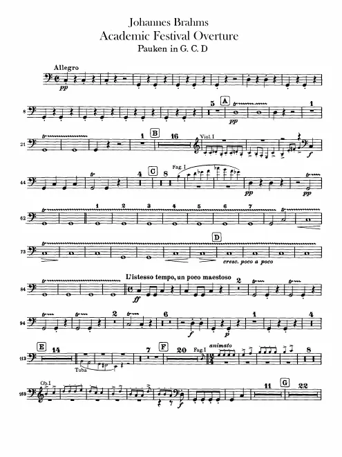 Timpani, Bass Drum / Cymbals, Triangle