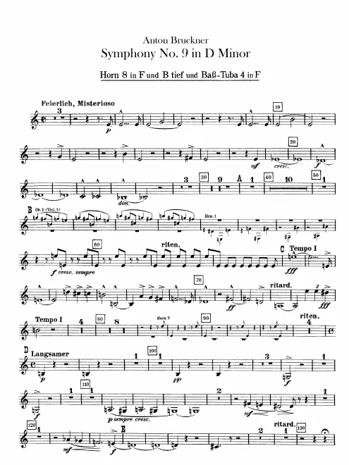 Horn 8 (F)/Bass Wagner Tuba 2 (F)
