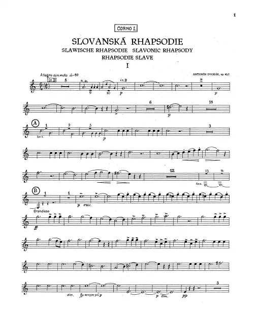 Horn 1, 2, 3, 4 (D/F/E)