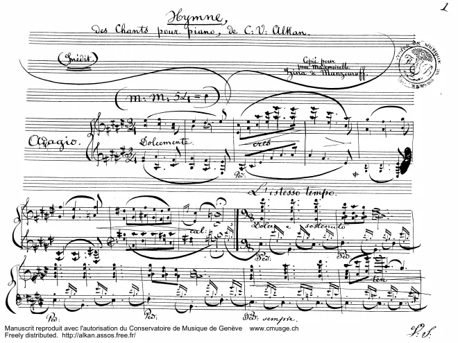 7. Hymne (first two pages only)