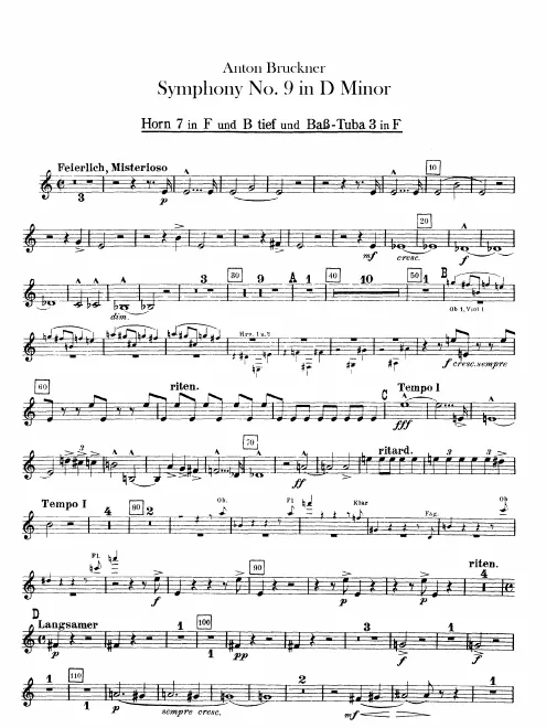 Horn 7 (F)/Bass Wagner Tuba 1 (F)