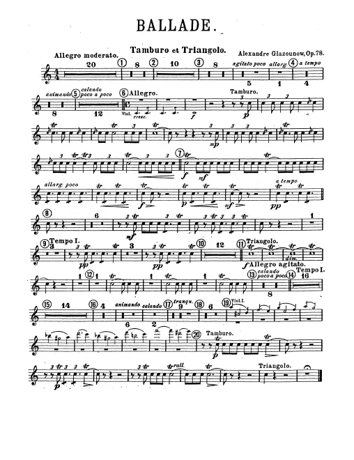 Triangle/Snare Drum, Cymbals/Bass Drum