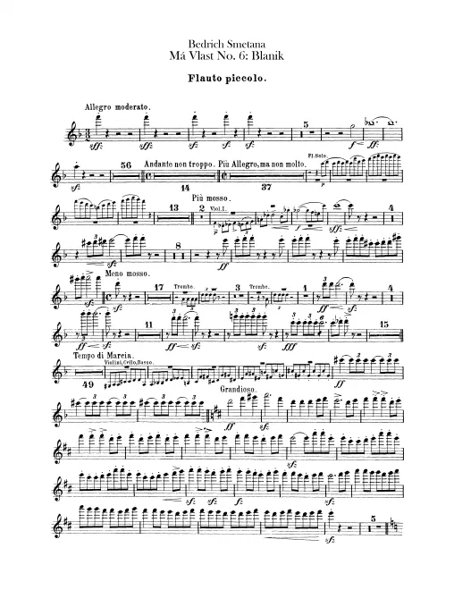 Piccolo, Flute 1, 2