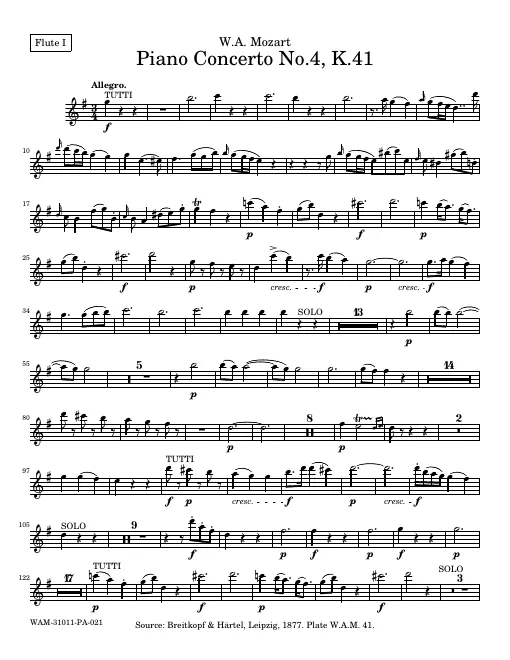 Flute 1, 2
