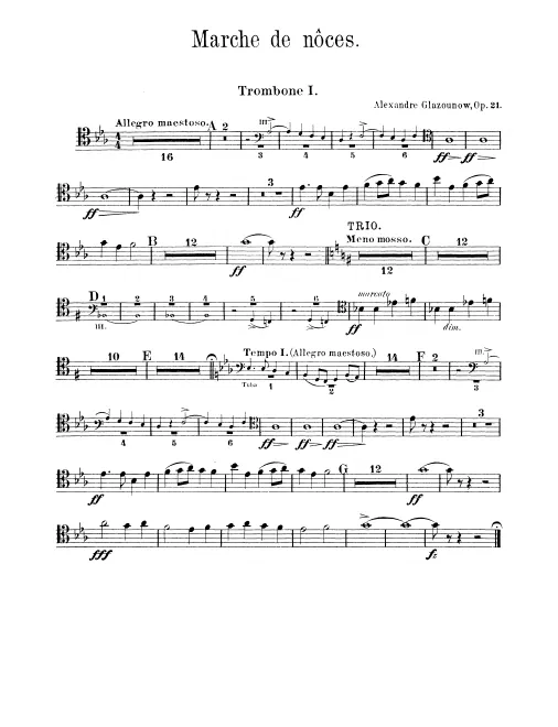 Trombone 1, 2, 3, Tuba