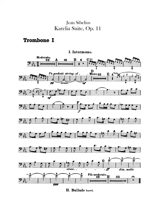 Trombone 1, 2, 3, Tuba