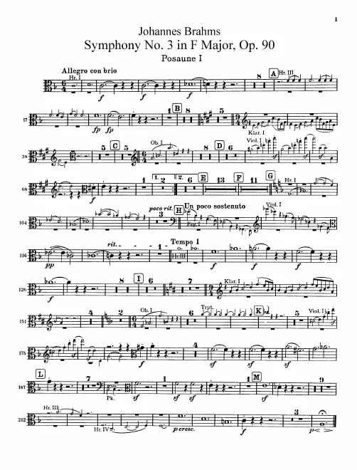 Trombone 1, 2, 3 (alto, tenor, bass clefs plus bass clef alternatate for 1, 2)