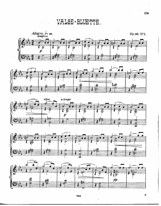 1. Valse (or Valse-bluette)