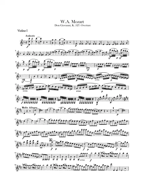 Violins I, II