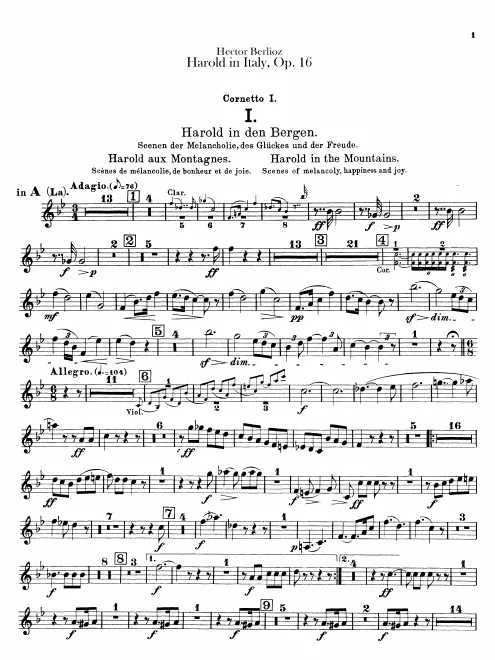 Cornet 1 (A, B)