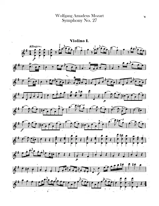 Violins I, II