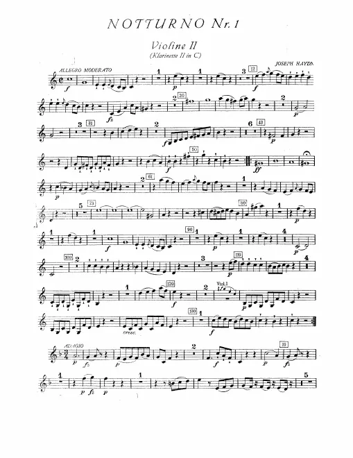 Violins II/Clarinet 2 (C)