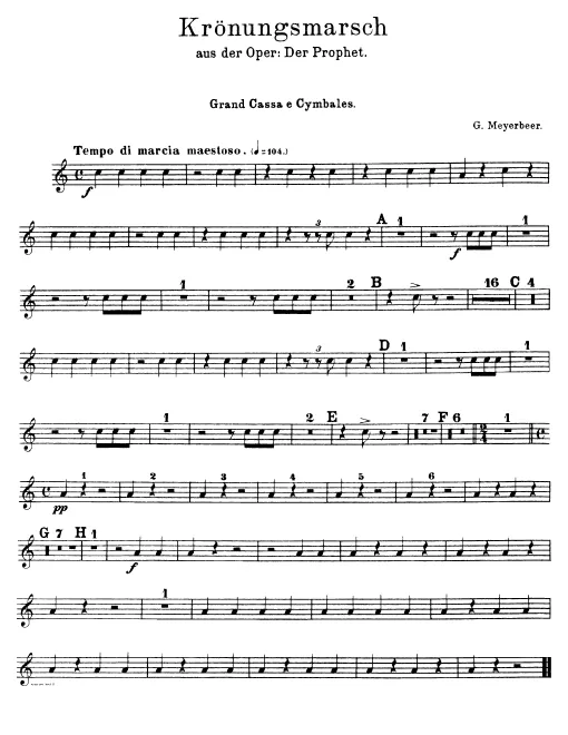 Cymbals, Bass Drum, Military Drum, Timpani