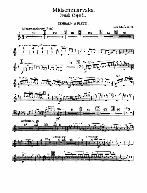 Glockenspiel*/Cymbals, Triangle